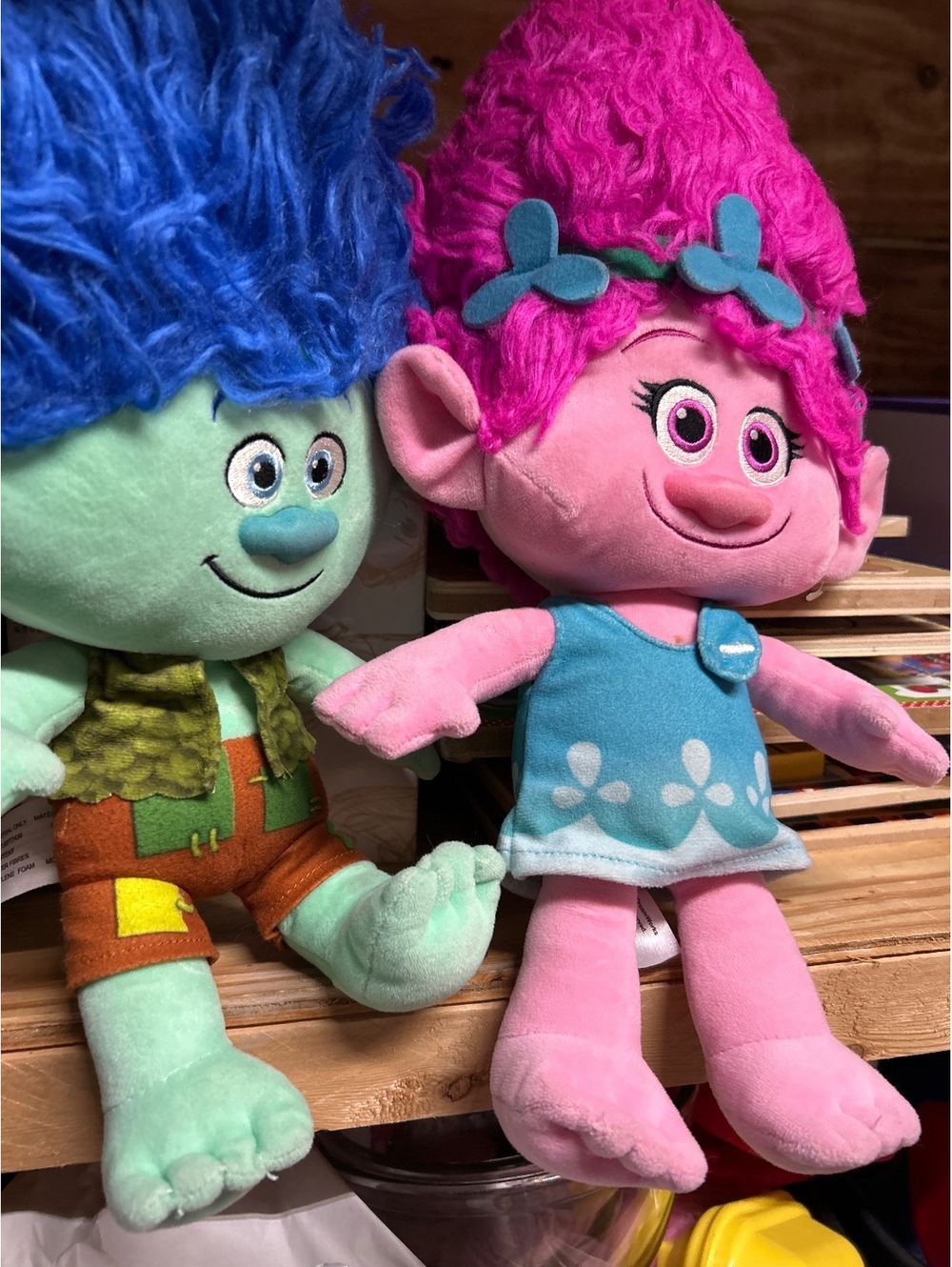 DreamWorks Trolls Plush Dolls - Branch and Poppy Set